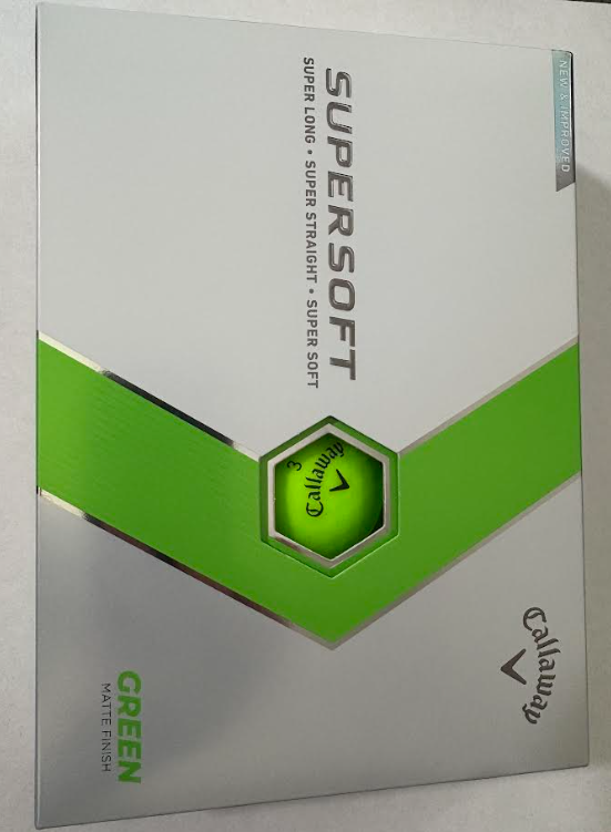 Callaway 12-Pack Golf Supersoft 2024 1-Dozen Golf Balls - Green Matte Finish