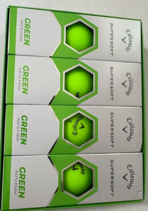 Callaway 12-Pack Golf Supersoft 2024 1-Dozen Golf Balls - Green Matte Finish