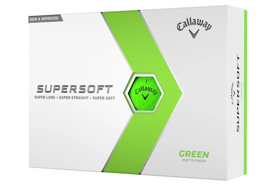 Callaway 12-Pack Golf Supersoft 2024 1-Dozen Golf Balls - Green Matte Finish